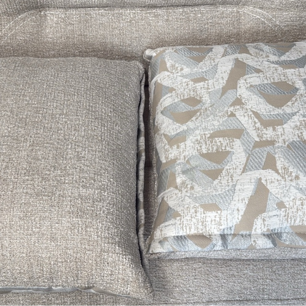 Gray and Cream Textured Throw Pillows
